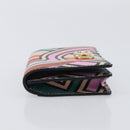 Salvatore Ferragamo Gancini Card Case Leather Multicolor Gold Auth 167840M-4