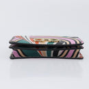 Salvatore Ferragamo Gancini Card Case Leather Multicolor Gold Auth 167840M-6