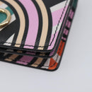 Salvatore Ferragamo Gancini Card Case Leather Multicolor Gold Auth 167840M-7