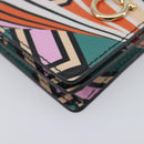 Salvatore Ferragamo Gancini Card Case Leather Multicolor Gold Auth 167840M-14