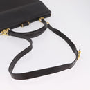 Salvatore Ferragamo Hand Bag Leather 2way Brown Gold Auth 167841V-11