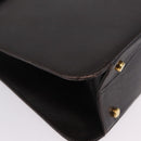 Salvatore Ferragamo Hand Bag Leather 2way Brown Gold Auth 167841V-16