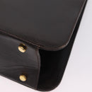 Salvatore Ferragamo Hand Bag Leather 2way Brown Gold Auth 167841V-19