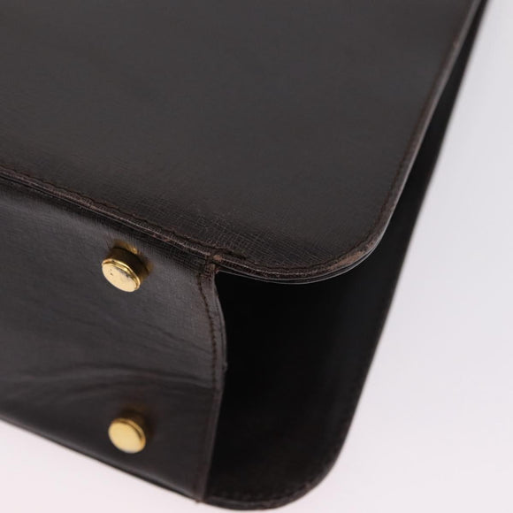 Salvatore Ferragamo Hand Bag Leather 2way Brown Gold Auth 167841V