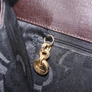 Salvatore Ferragamo Hand Bag Leather 2way Brown Gold Auth 167841V-27