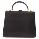 Salvatore Ferragamo Hand Bag Leather 2way Brown Gold Auth 167841V-3