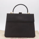 Salvatore Ferragamo Hand Bag Leather 2way Brown Gold Auth 167841V-32