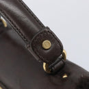 Salvatore Ferragamo Hand Bag Leather 2way Brown Gold Auth 167842A-23