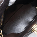 Salvatore Ferragamo Hand Bag Leather 2way Brown Gold Auth 167842A-10