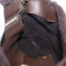 Salvatore Ferragamo Hand Bag Leather 2way Brown Gold Auth 167842A-27