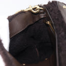 Salvatore Ferragamo Hand Bag Leather 2way Brown Gold Auth 167842A-28