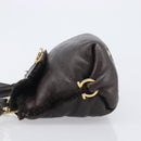 Salvatore Ferragamo Hand Bag Leather 2way Brown Gold Auth 167842A-5