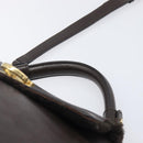 Salvatore Ferragamo Hand Bag Leather 2way Brown Gold Auth 167842A-14
