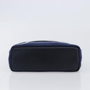 Salvatore Ferragamo Vala Hand Bag Canvas Blue Silver Auth 167843A-10