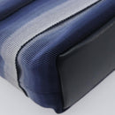 Salvatore Ferragamo Vala Hand Bag Canvas Blue Silver Auth 167843A-14