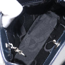 Salvatore Ferragamo Vala Hand Bag Canvas Blue Silver Auth 167843A-16