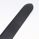 Salvatore Ferragamo Gancini Belt Leather 34.6"" Black Gold Auth 167844A-9