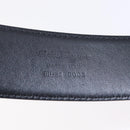 Salvatore Ferragamo Gancini Belt Leather 34.6"" Black Gold Auth 167844A-10