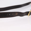 Salvatore Ferragamo Gancini Shoulder Bag Leather Brown Gold Auth 167846-9