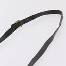 Salvatore Ferragamo Gancini Shoulder Bag Leather Brown Gold Auth 167846-15