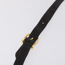 Salvatore Ferragamo Gancini Shoulder Bag Leather Brown Gold Auth 167846-16