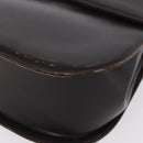 Salvatore Ferragamo Gancini Shoulder Bag Leather Brown Gold Auth 167846-18