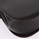 Salvatore Ferragamo Gancini Shoulder Bag Leather Brown Gold Auth 167846-19