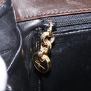 Salvatore Ferragamo Gancini Shoulder Bag Leather Brown Gold Auth 167846-27