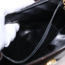 Salvatore Ferragamo Gancini Shoulder Bag Leather Brown Gold Auth 167846-28