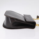 Salvatore Ferragamo Gancini Shoulder Bag Leather Brown Gold Auth 167846-4