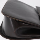 Salvatore Ferragamo Gancini Shoulder Bag Leather Brown Gold Auth 167846-5