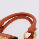 Miu Miu Hand Bag Leather 2way Orange Gold Auth 167849A-12