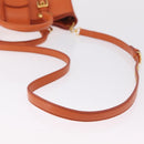 Miu Miu Hand Bag Leather 2way Orange Gold Auth 167849A-13