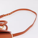 Miu Miu Hand Bag Leather 2way Orange Gold Auth 167849A-17