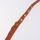 Miu Miu Hand Bag Leather 2way Orange Gold Auth 167849A-16