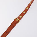 Miu Miu Hand Bag Leather 2way Orange Gold Auth 167849A-20