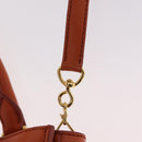 Miu Miu Hand Bag Leather 2way Orange Gold Auth 167849A-21