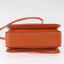 Miu Miu Hand Bag Leather 2way Orange Gold Auth 167849A-6