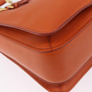 Miu Miu Hand Bag Leather 2way Orange Gold Auth 167849A-22