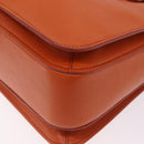 Miu Miu Hand Bag Leather 2way Orange Gold Auth 167849A-25