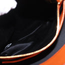 Miu Miu Hand Bag Leather 2way Orange Gold Auth 167849A-35