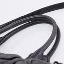 Miu Miu Matelasse Hand Bag Leather 2way Black Silver Auth 167850A-16
