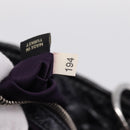 Miu Miu Matelasse Hand Bag Leather 2way Black Silver Auth 167850A-11