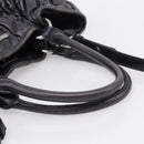 Miu Miu Matelasse Hand Bag Leather 2way Black Silver Auth 167850A-7