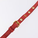 Miu Miu Matelasse Hand Bag Leather 2way Orange Gold Auth 167852V-16