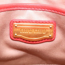 Miu Miu Matelasse Hand Bag Leather 2way Orange Gold Auth 167852V-25