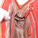 Miu Miu Matelasse Hand Bag Leather 2way Orange Gold Auth 167852V-28