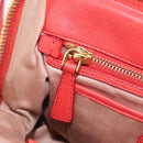 Miu Miu Matelasse Hand Bag Leather 2way Orange Gold Auth 167852V-29