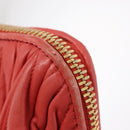 Miu Miu Matelasse Hand Bag Leather 2way Orange Gold Auth 167852V-33