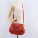 Miu Miu Matelasse Hand Bag Leather 2way Orange Gold Auth 167852V-34